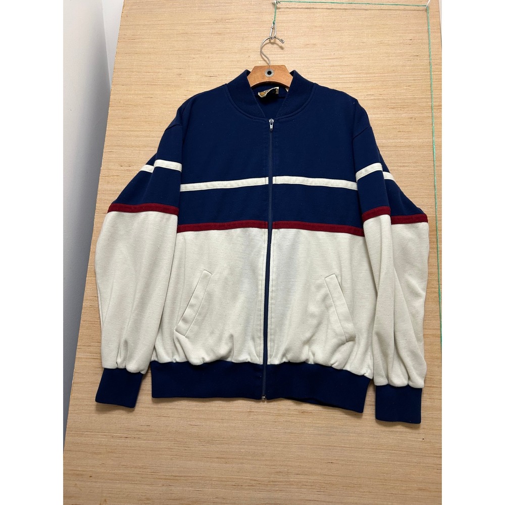 Players Club XL‎ Vintage Varsity Bomber Jacket Full Zip Stripe Acrylic
